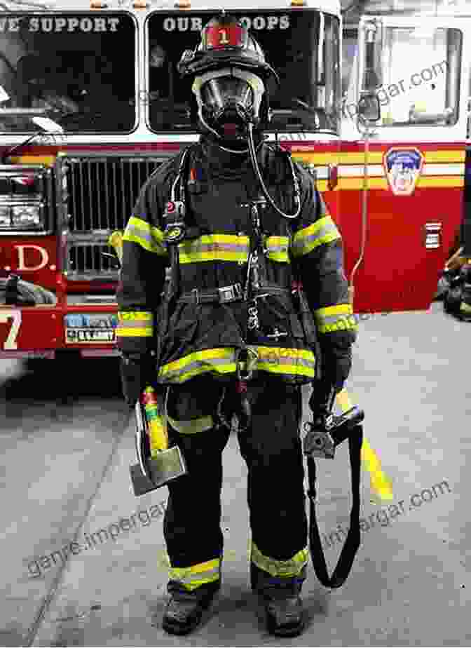 A Firefighter In Full Gear Standing Confidently In Front Of A Fire Truck What I Want To Be When I Grow Up A Fire Fighter (When I Grow Up I Want To Be 5)