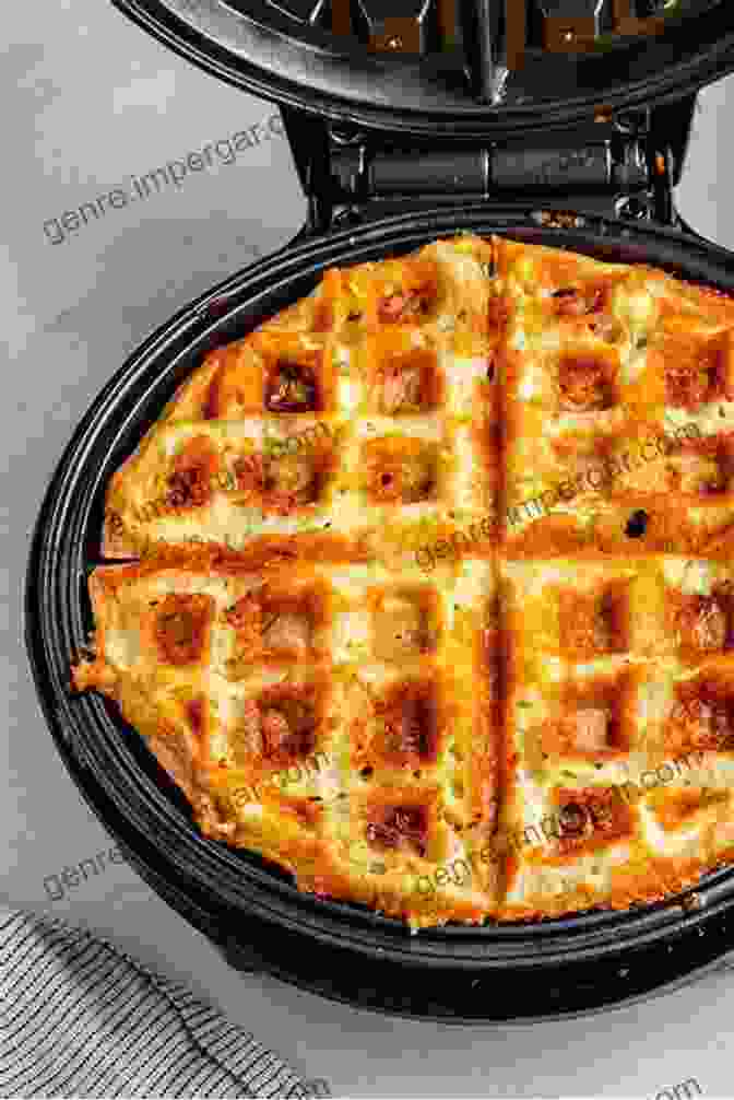 A Photo Of A Person Using A Waffle Iron To Make Chaffles. CHAFFLES THE SAVIOUR COOKBOOK: Gluten Free And Low Carb Keto Waffle Recipes