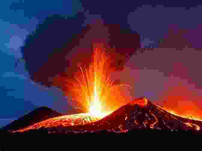 A Volcanic Eruption Spewing Molten Lava, Illuminating The Night Sky With Its Fiery Glow Forces Of Nature Stuart Atkinson