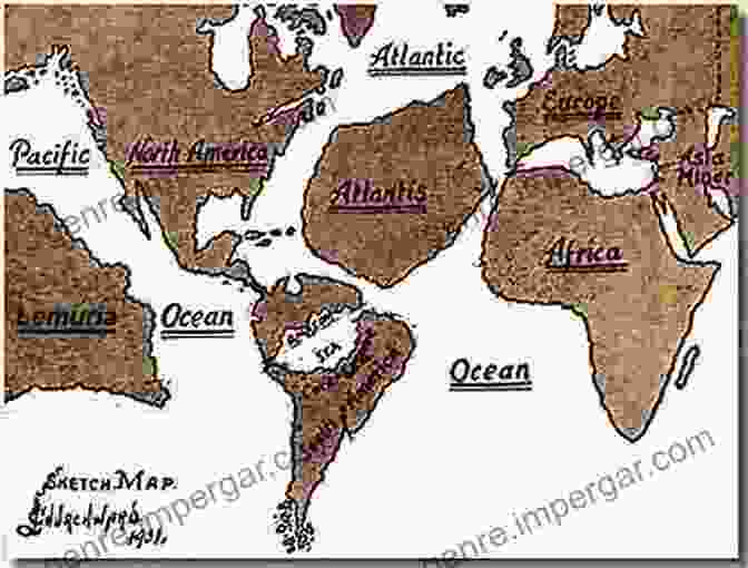 Ancient Map Depicting The Legendary Continent Of Atlantis The History Of Atlantis Lewis Spence