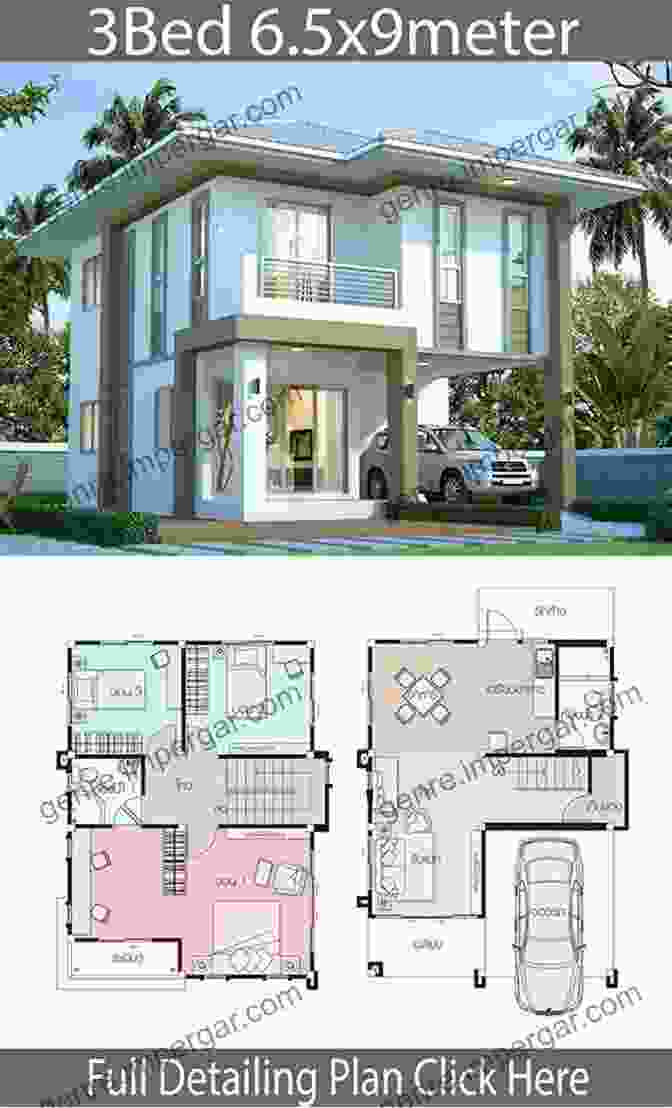 Architectural Plans For House Design Narrow Duplex Townhouse Concept House Plans Slimline Dual Family Floor Plan: Full Architectural Concept Home Plans Includes Detailed Floor Plan And Plans (Duplex Designs Floor Plans 197)