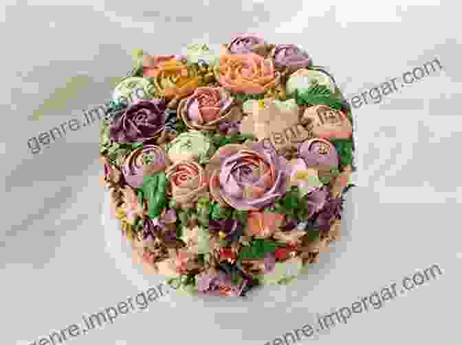 Collage Of Flowers Arranged Like A Cake, With Layers Of Petals Resembling Frosting And Cake IF FLOWERS WERE CAKE : AND OTHER COLLAGES