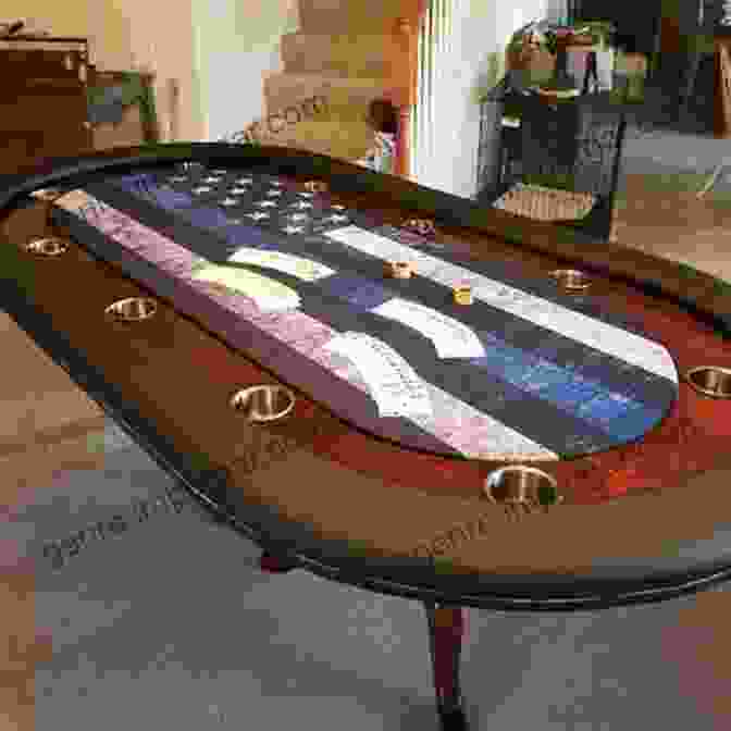 Round Poker Table With A Custom Designed Felt Featuring A Riverboat Scene Build Your Own Poker Table: Detailed Step By Step Wood Pattern Plan Makes It So Easy Beginners Look Like Experts