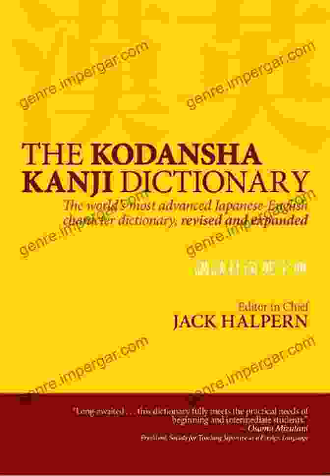 The Kodansha Kanji Dictionary Cover, Featuring A Collection Of Intricate Kanji Characters The Kodansha Kanji Dictionary